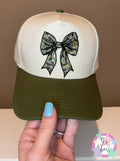 Camo Bow Snapback Cotton Hat