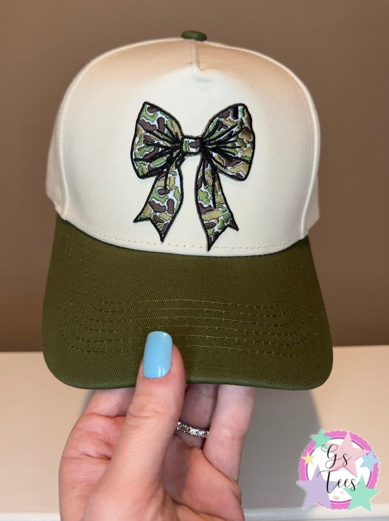 Camo Bow Snapback Cotton Hat